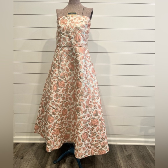 kate spade Dresses & Skirts - Kate Spade Floral Bud Brocade Strapless Dress – Rosebud Pink (Size 14)